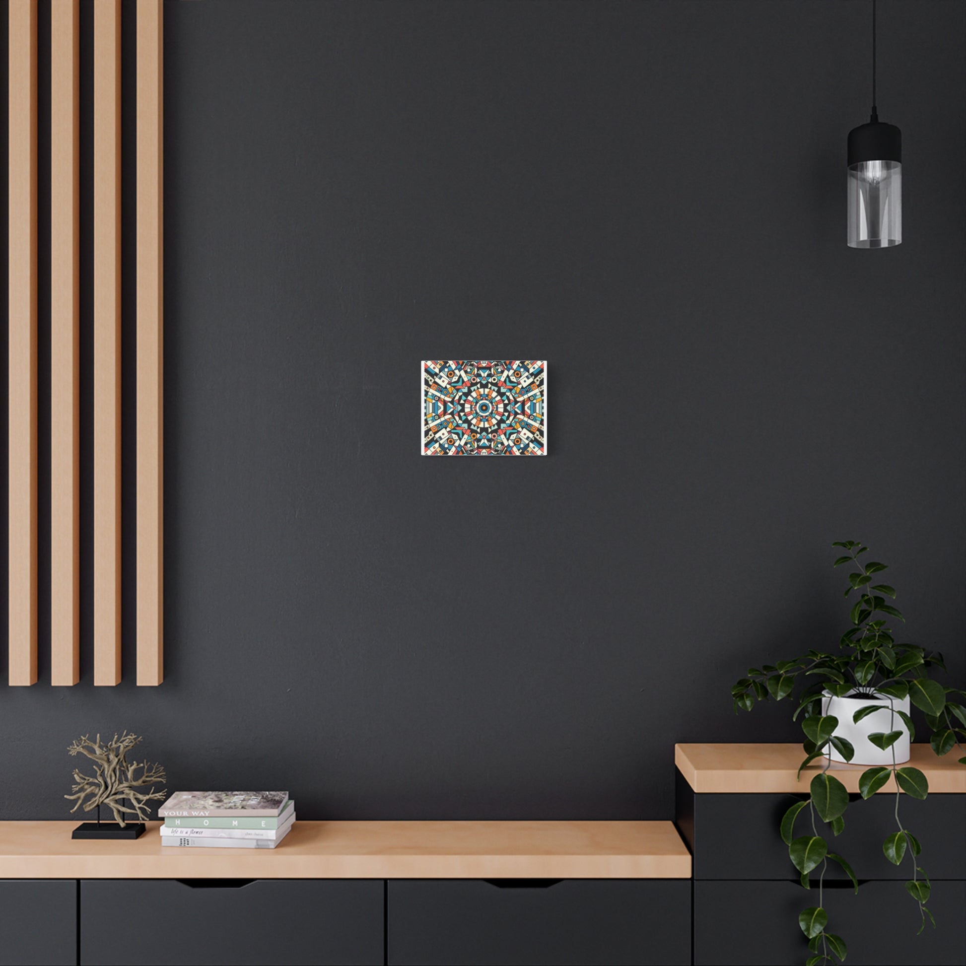 Geometric Wall Art, Abstract Canvas Decor, Colorful Home Accent, Modern Art Piece, Unique Gift for Art Lovers