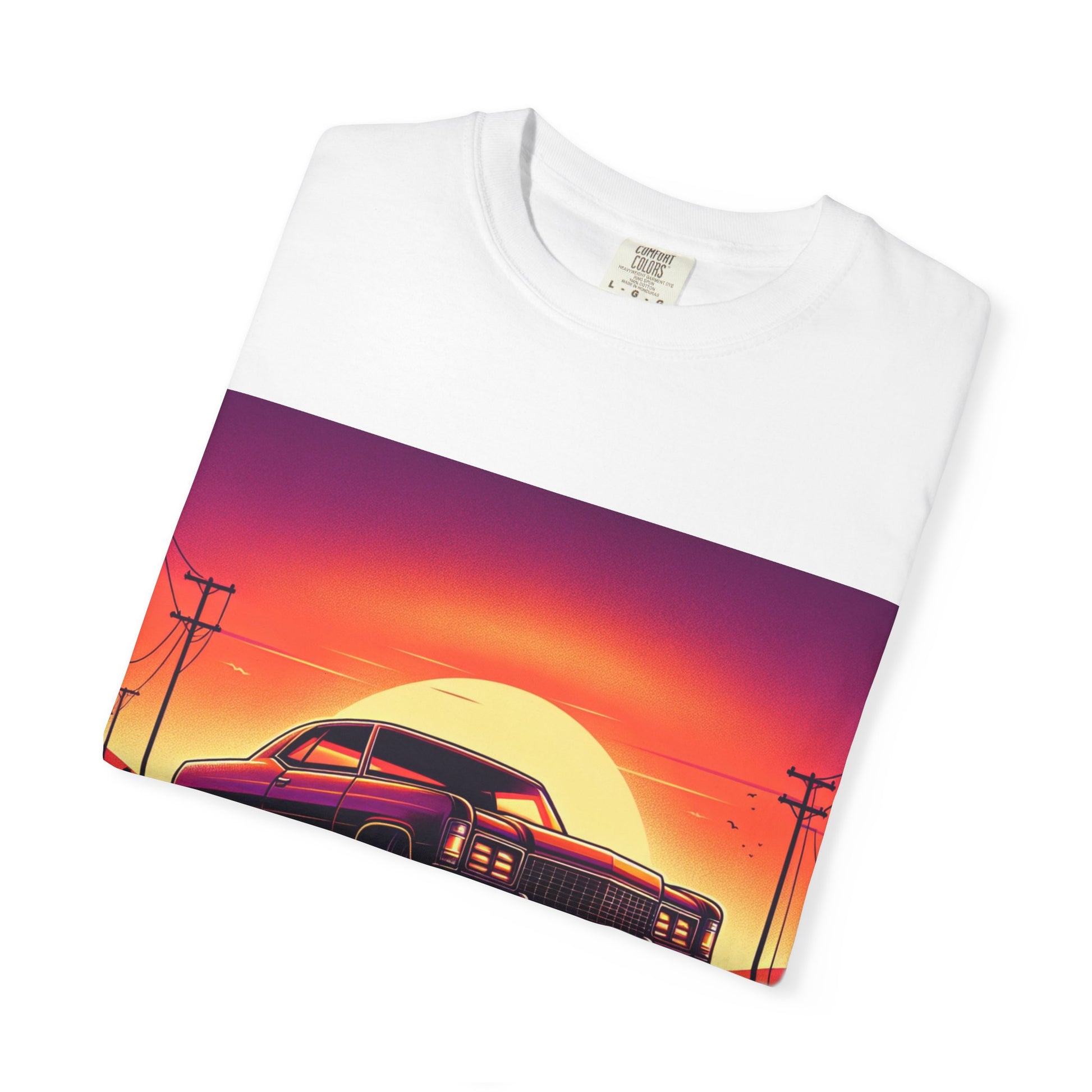California Sunset Unisex T-Shirt, Vintage Car Tee, Retro Graphic Shirt, Gift for Car Lovers, Summer Vibes Apparel, Casual Wear
