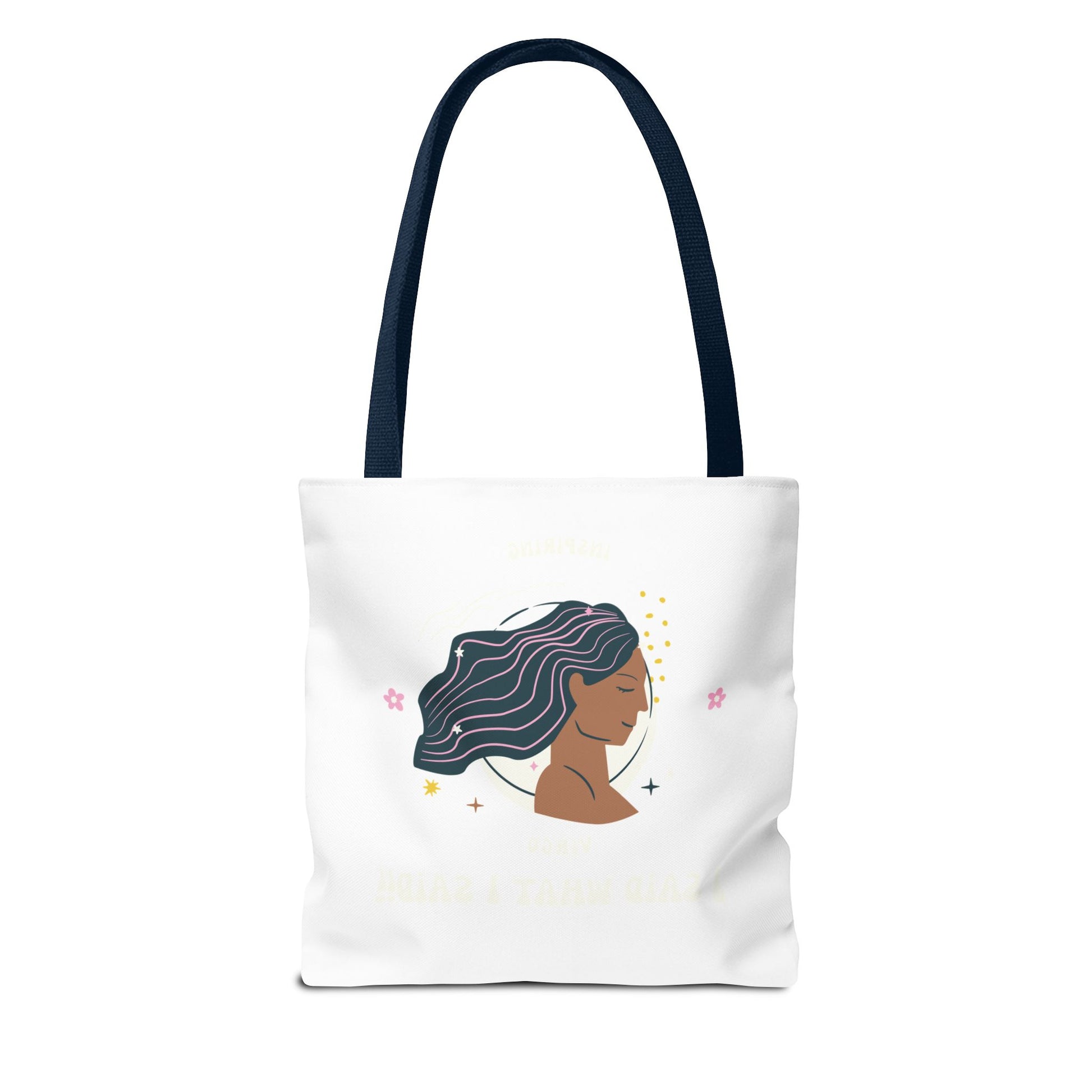 Elegant Hair-Flow Tote Bag, Reusable Shopping Tote, Gift for Her, Eco-Friendly Bag, Motivational Quote Bag, Fashion Accessories