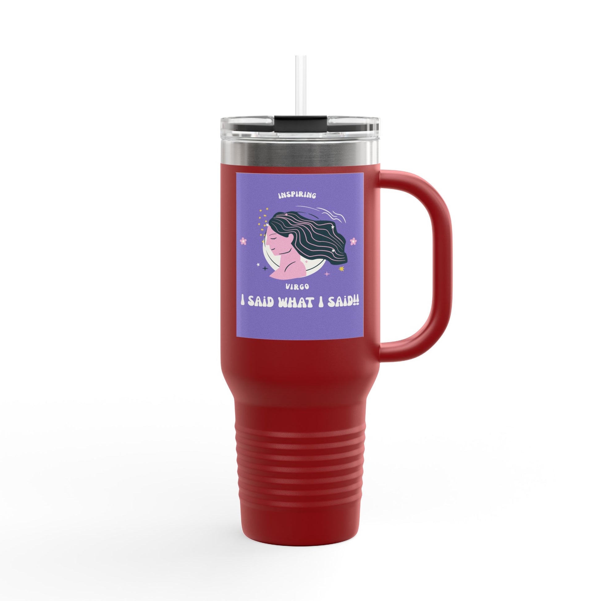 Inspirational Insulated Travel Mug, 40oz - I Said What I Said, Travel Coffee Cup, Funny Travel Tumbler, Gift for Her, Motivational Drinkware