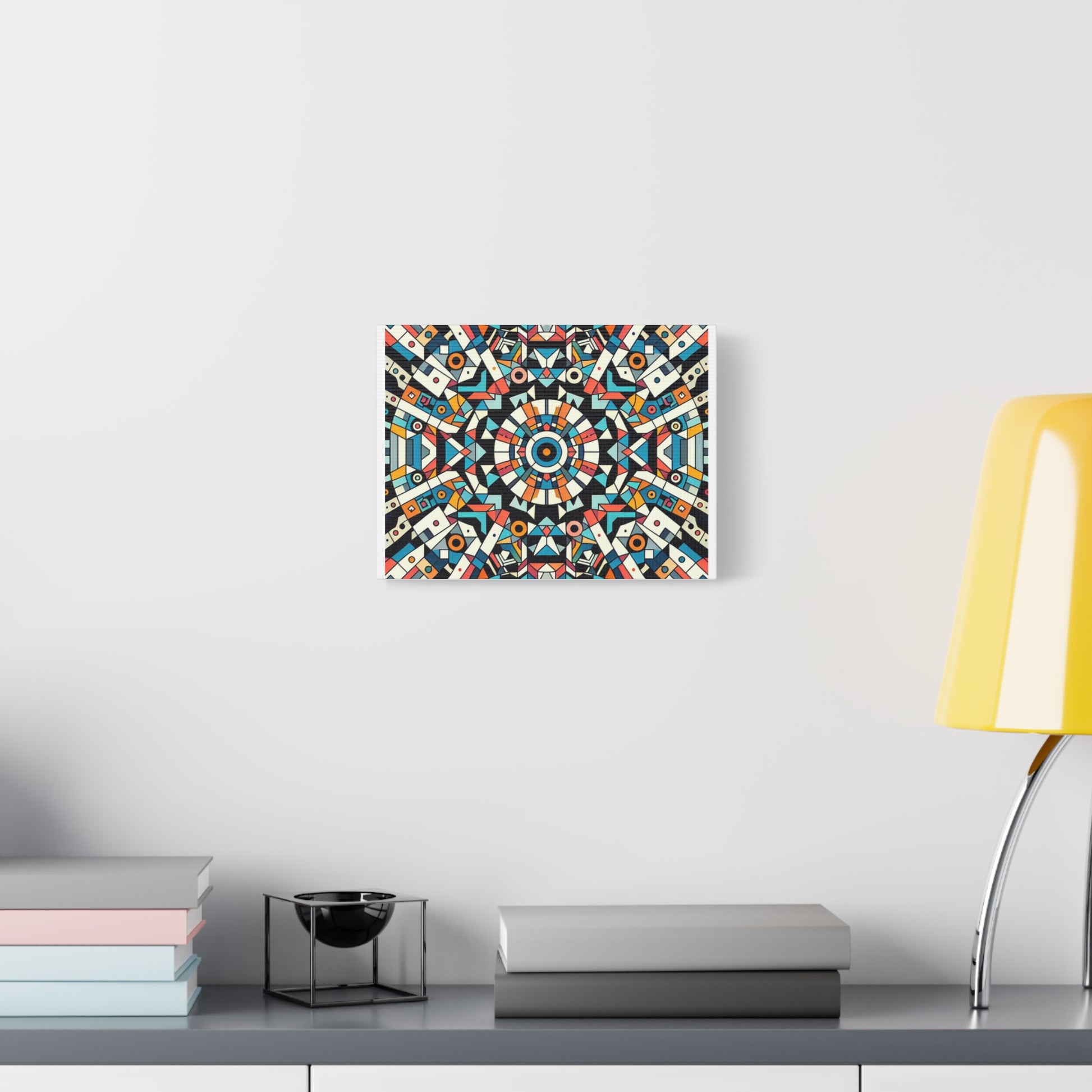Geometric Wall Art, Abstract Canvas Decor, Colorful Home Accent, Modern Art Piece, Unique Gift for Art Lovers