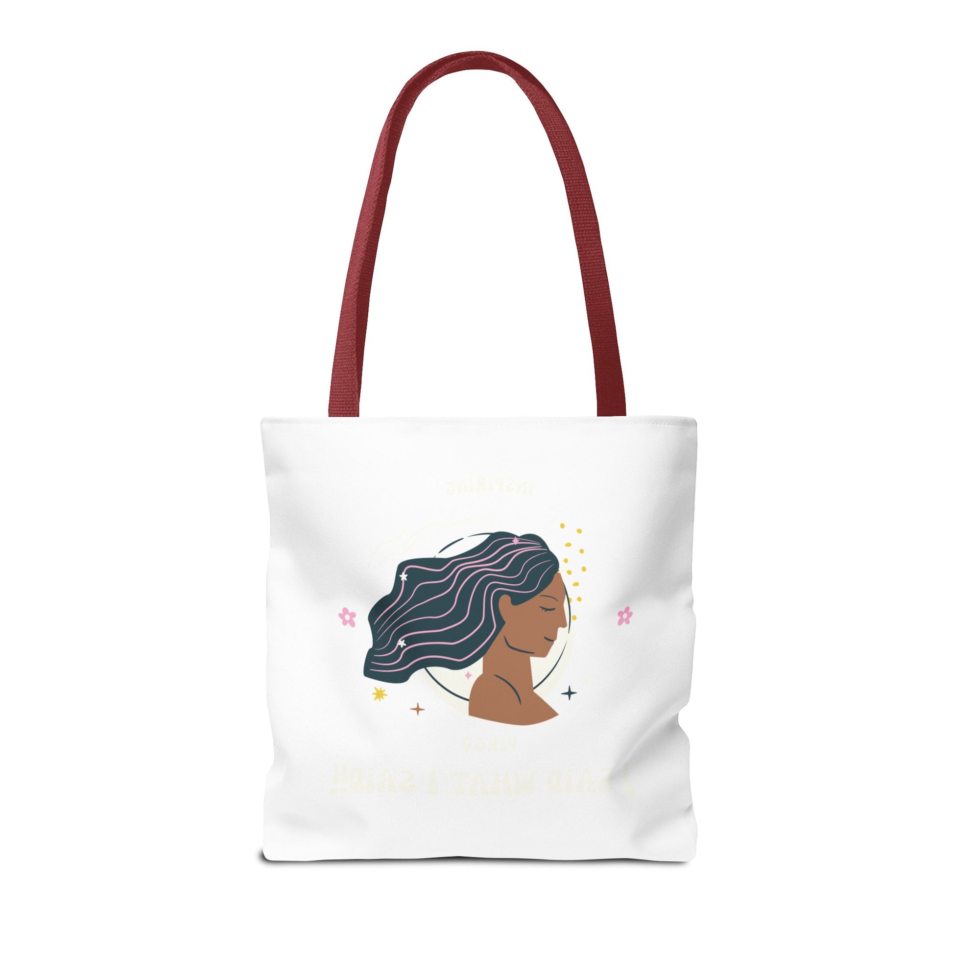 Elegant Hair-Flow Tote Bag, Reusable Shopping Tote, Gift for Her, Eco-Friendly Bag, Motivational Quote Bag, Fashion Accessories