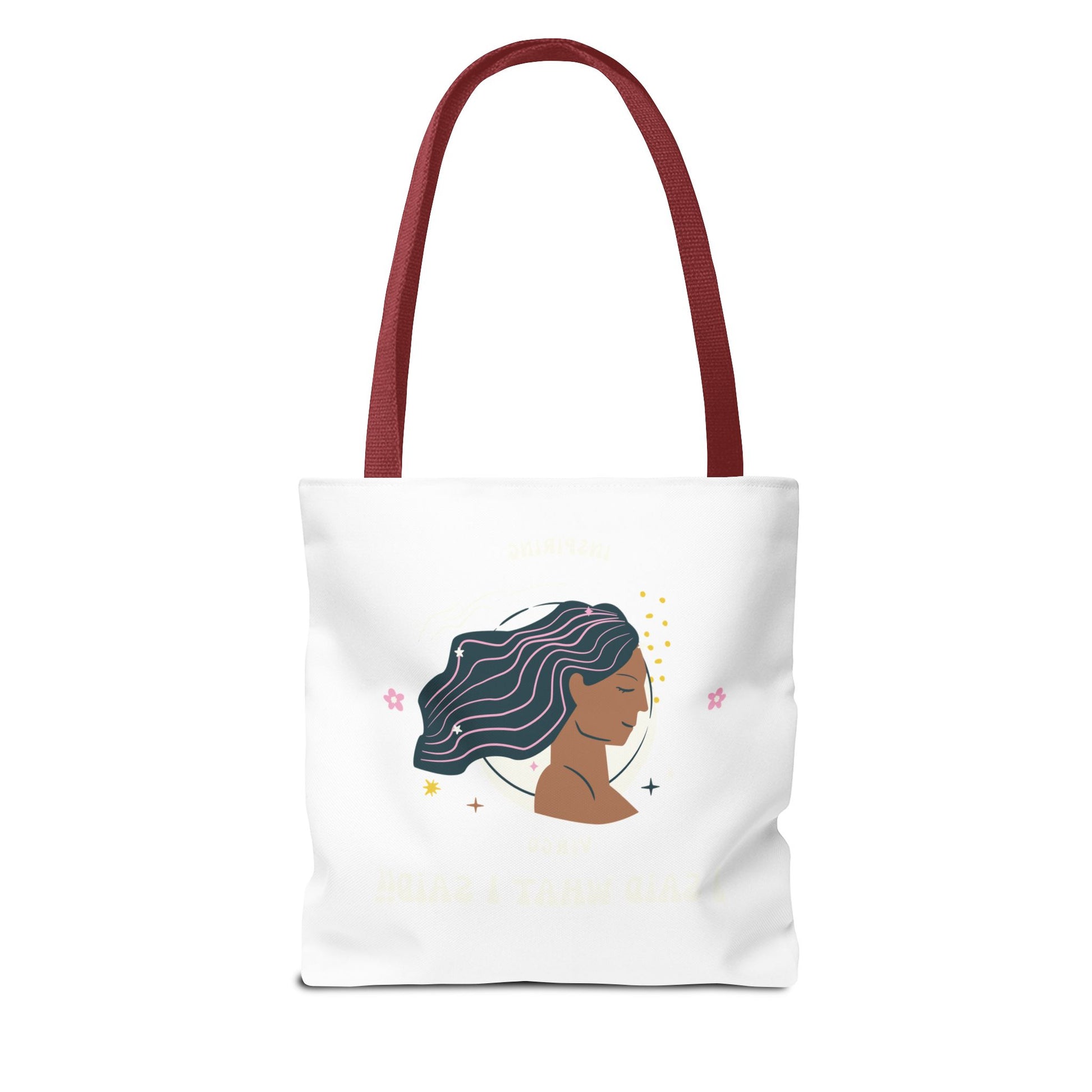 Elegant Hair-Flow Tote Bag, Reusable Shopping Tote, Gift for Her, Eco-Friendly Bag, Motivational Quote Bag, Fashion Accessories