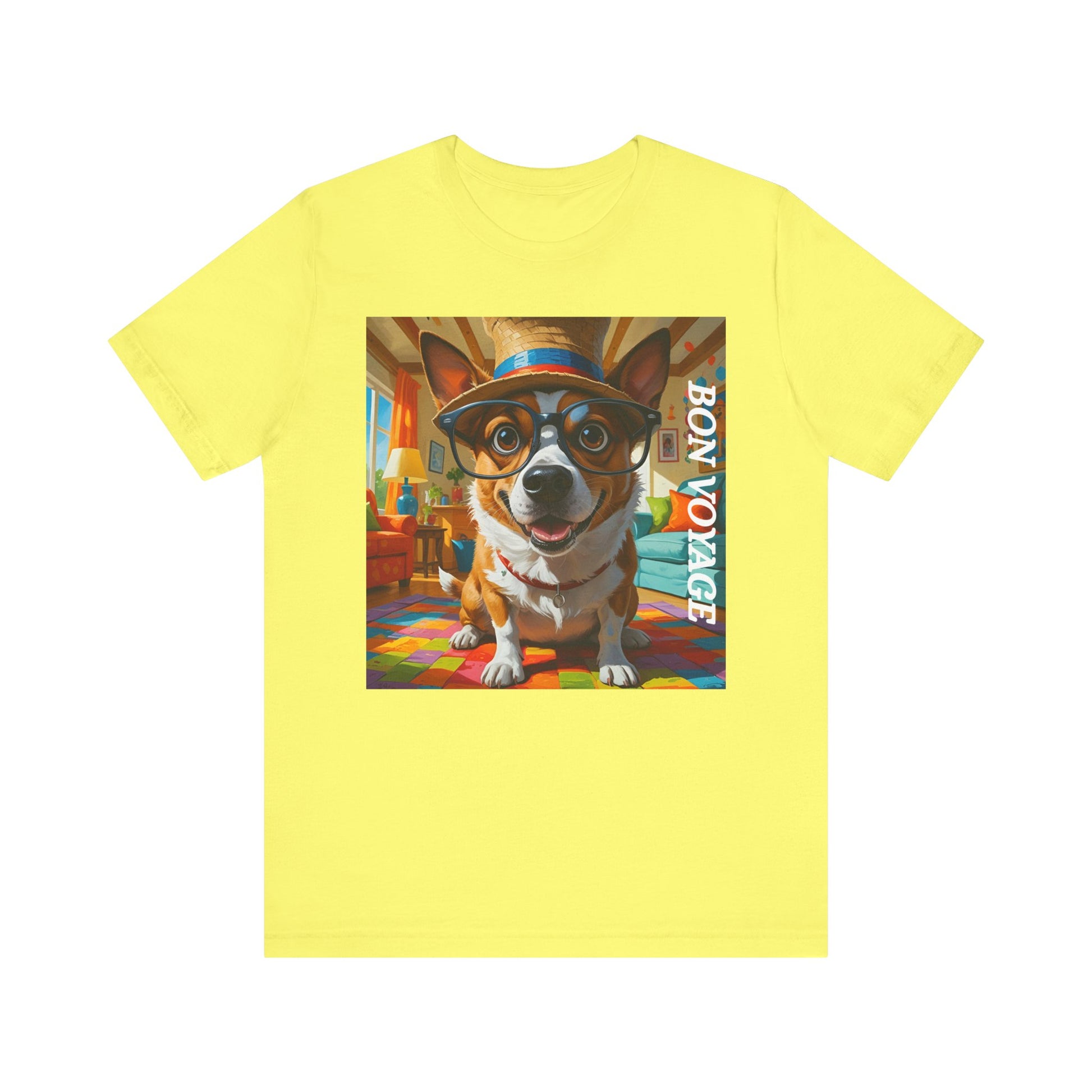 Adventurous Dog Tee, Bon Voyage Dog Shirt, Pet Lover T-Shirt, Travel Fan Gift, Casual Wear, Dog Owner Apparel