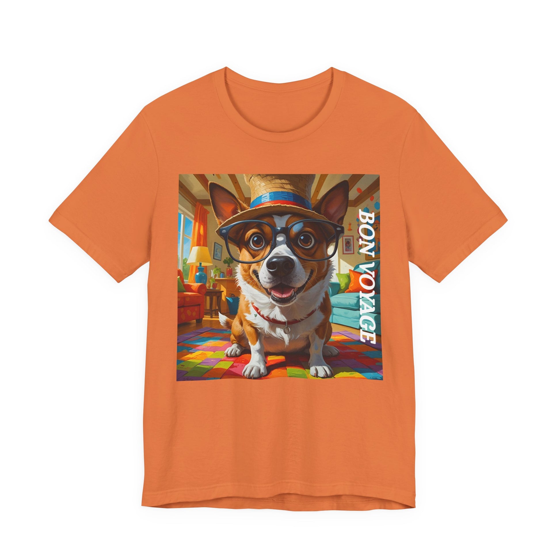 Adventurous Dog Tee, Bon Voyage Dog Shirt, Pet Lover T-Shirt, Travel Fan Gift, Casual Wear, Dog Owner Apparel