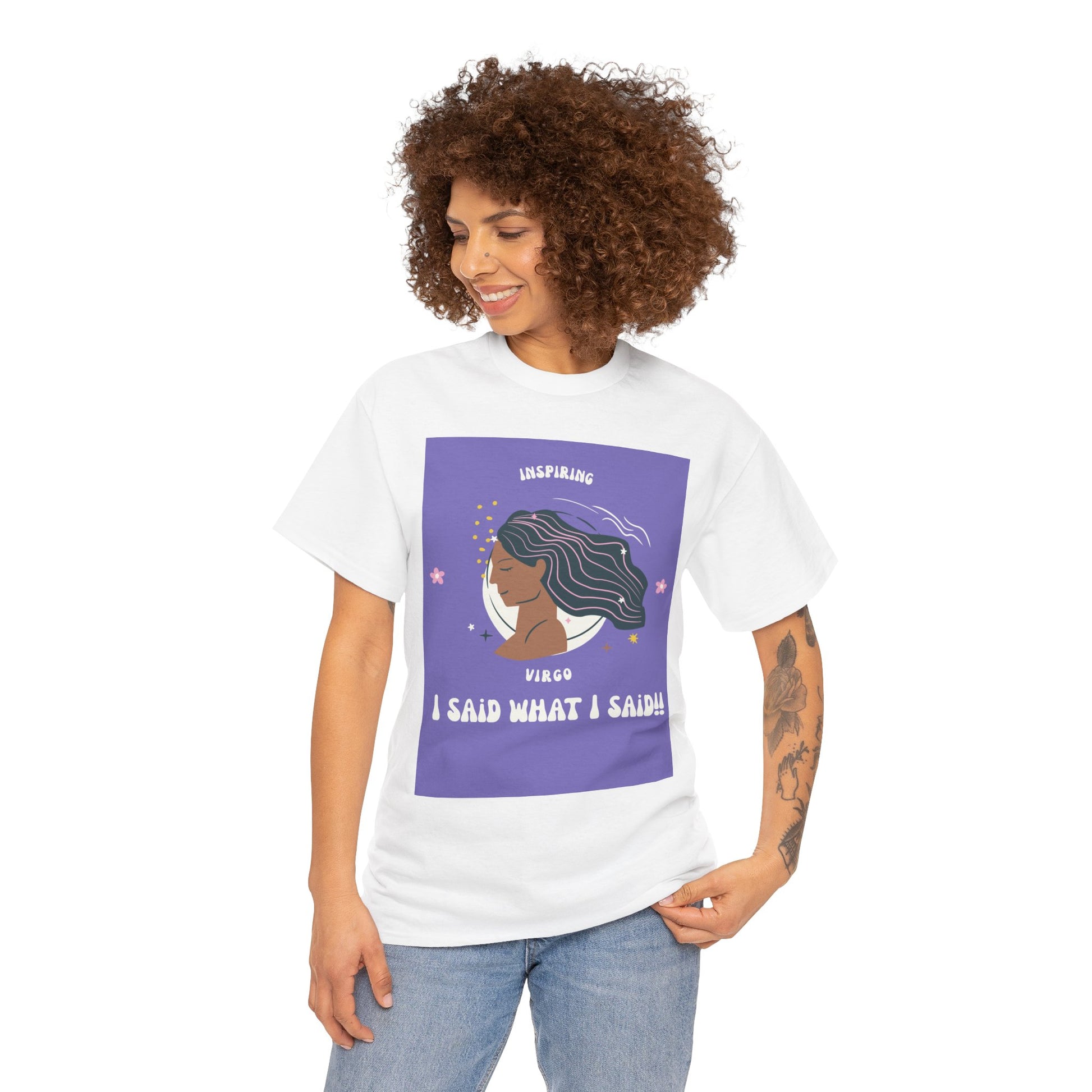 Inspiring Virgo Tee - Unisex Heavy Cotton Shirt, Astrology Gift, Humor Shirt, Zodiac Apparel, Unique Virgo Merchandise