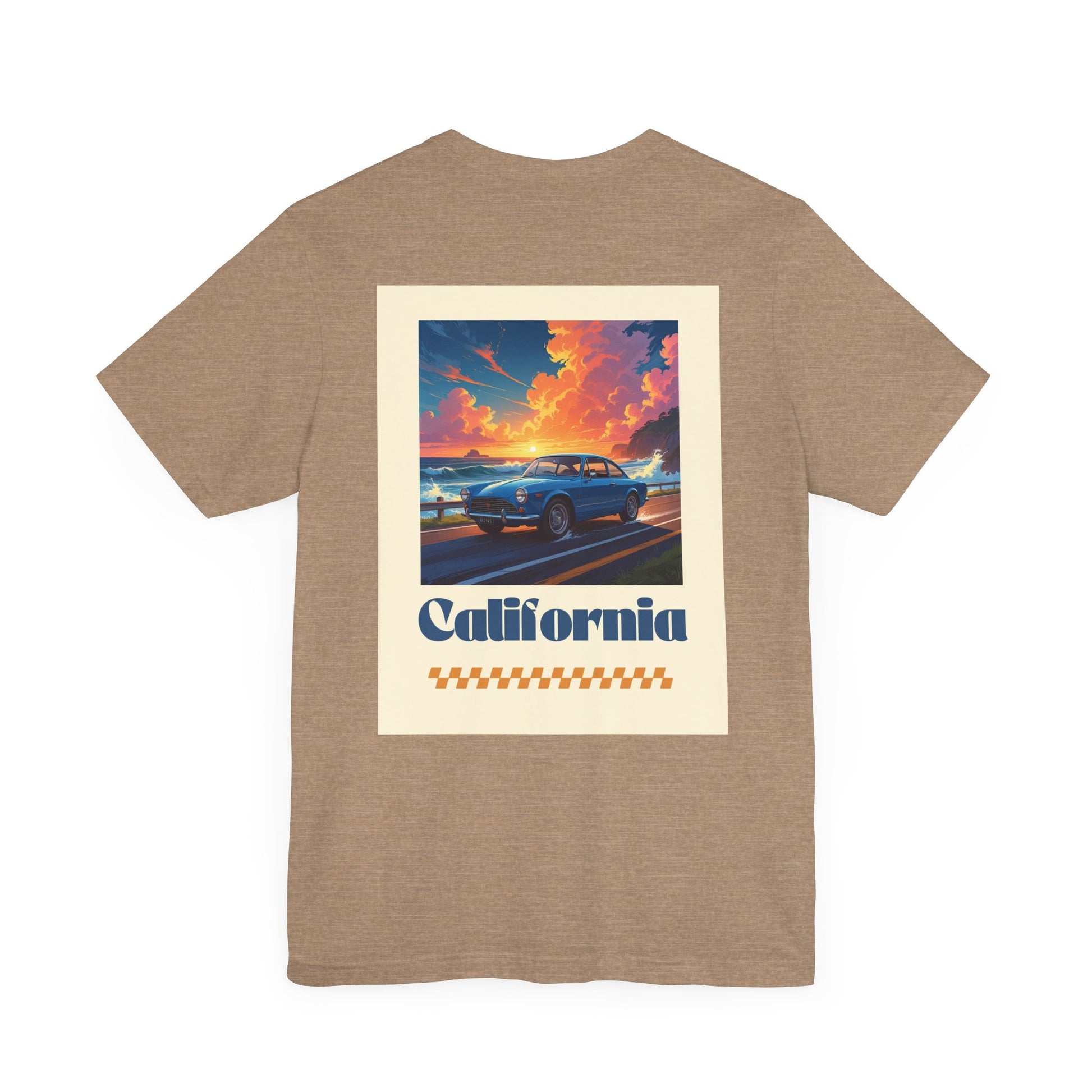California Dreamin' Vintage Car Tee - Perfect for Road Trips, Summer Fun, Car Lovers, Beach Days, and Gift Giving