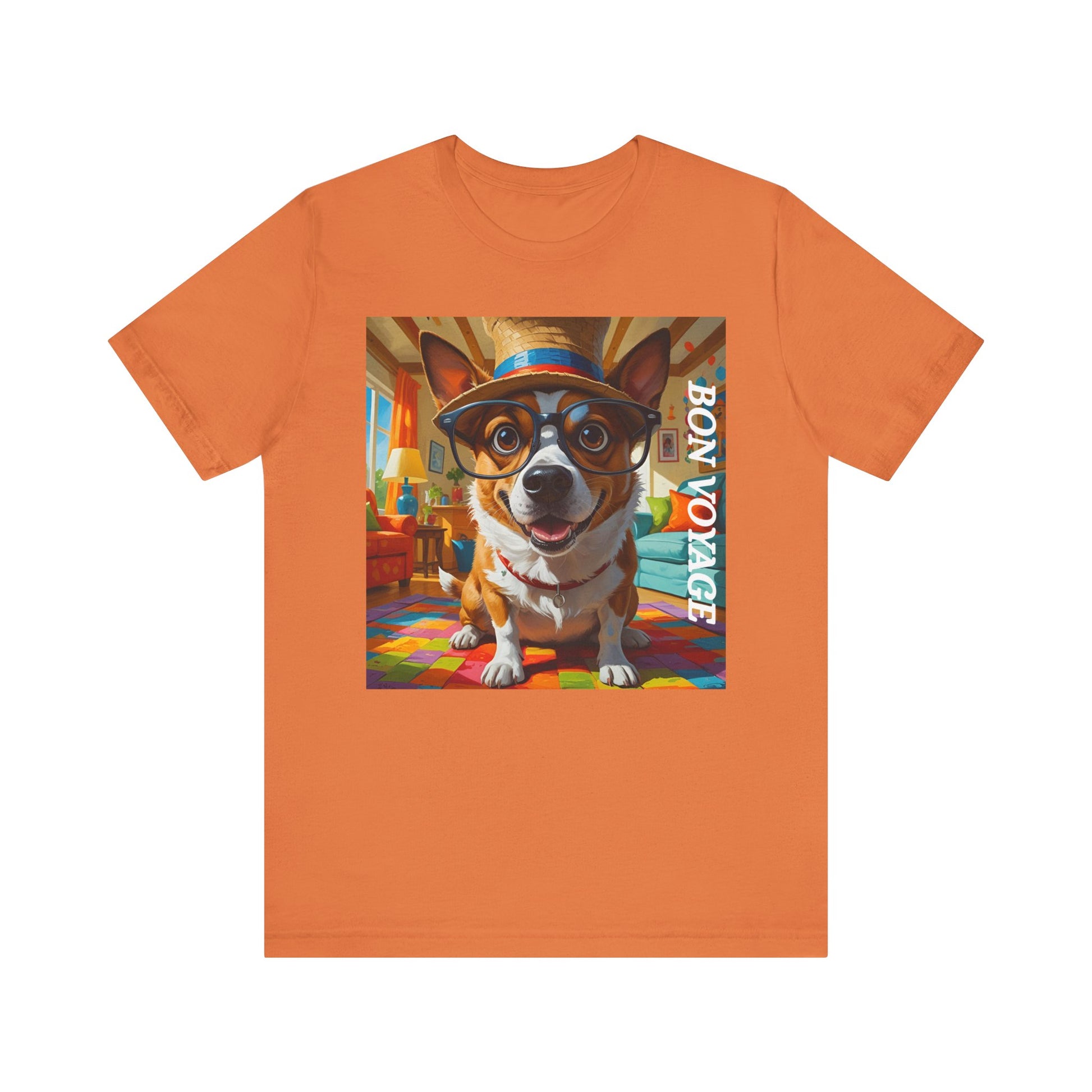 Adventurous Dog Tee, Bon Voyage Dog Shirt, Pet Lover T-Shirt, Travel Fan Gift, Casual Wear, Dog Owner Apparel