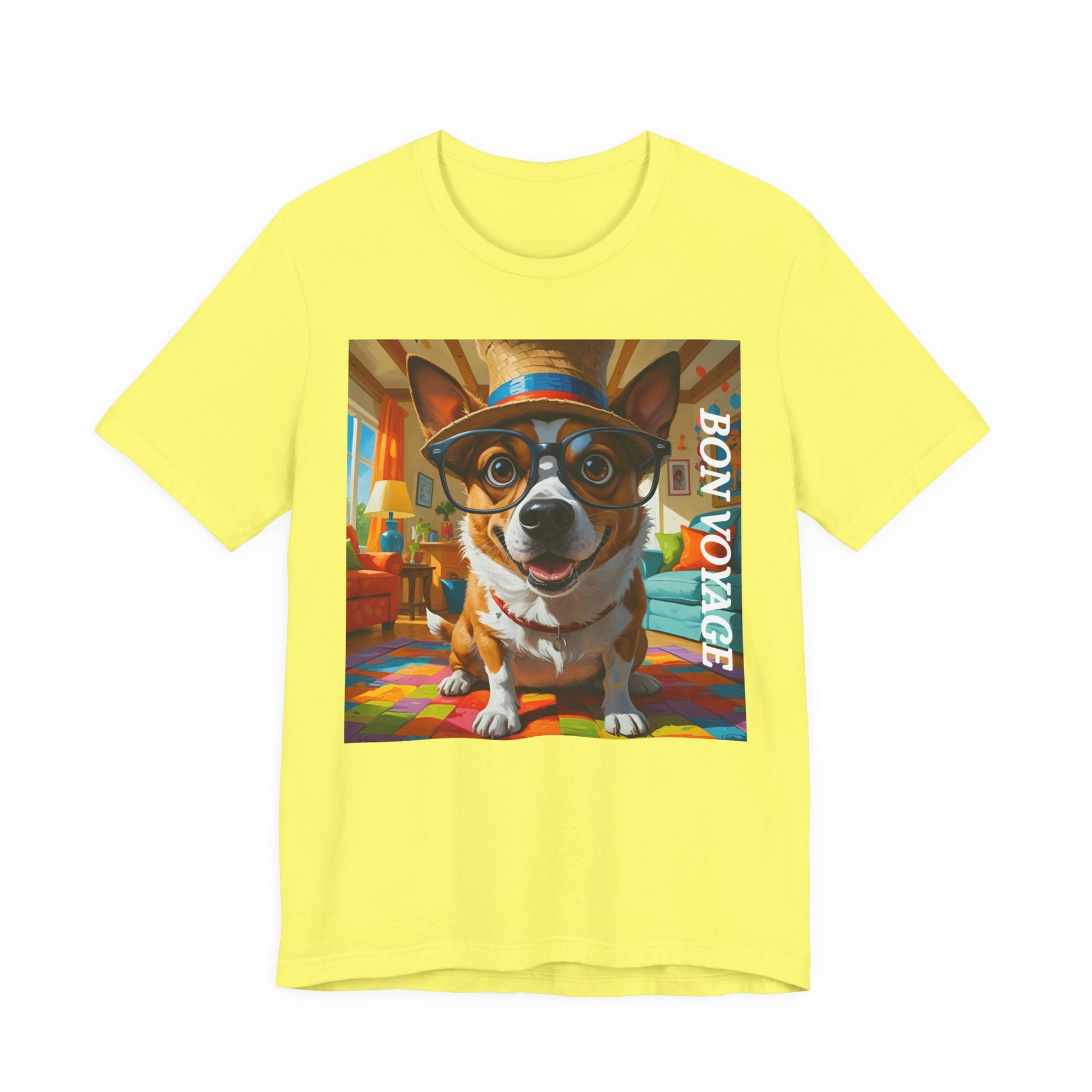 Adventurous Dog Tee, Bon Voyage Dog Shirt, Pet Lover T-Shirt, Travel Fan Gift, Casual Wear, Dog Owner Apparel