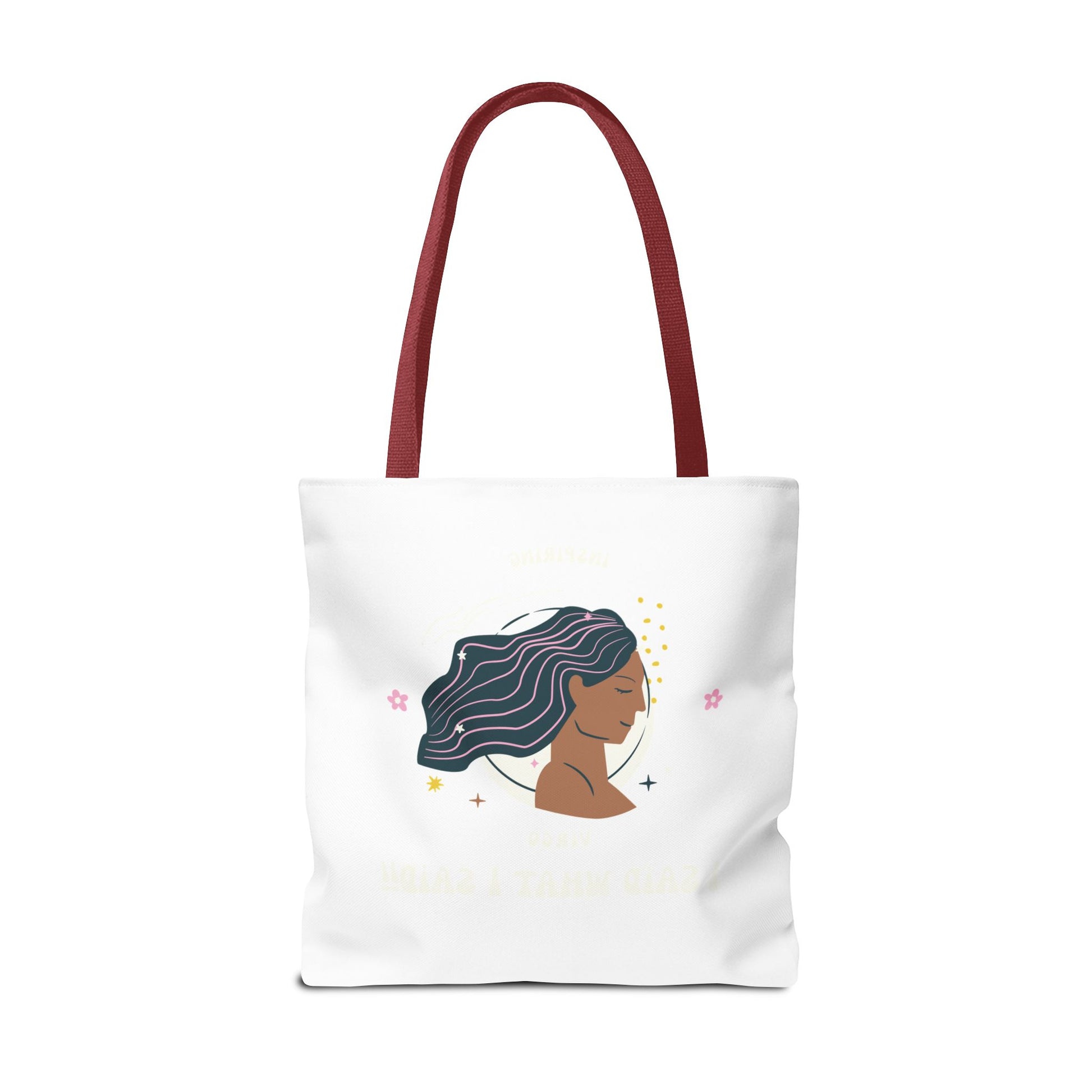 Elegant Hair-Flow Tote Bag, Reusable Shopping Tote, Gift for Her, Eco-Friendly Bag, Motivational Quote Bag, Fashion Accessories