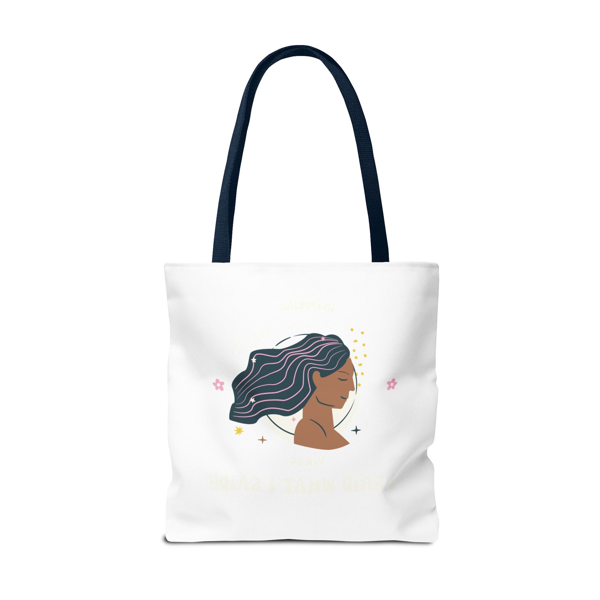 Elegant Hair-Flow Tote Bag, Reusable Shopping Tote, Gift for Her, Eco-Friendly Bag, Motivational Quote Bag, Fashion Accessories