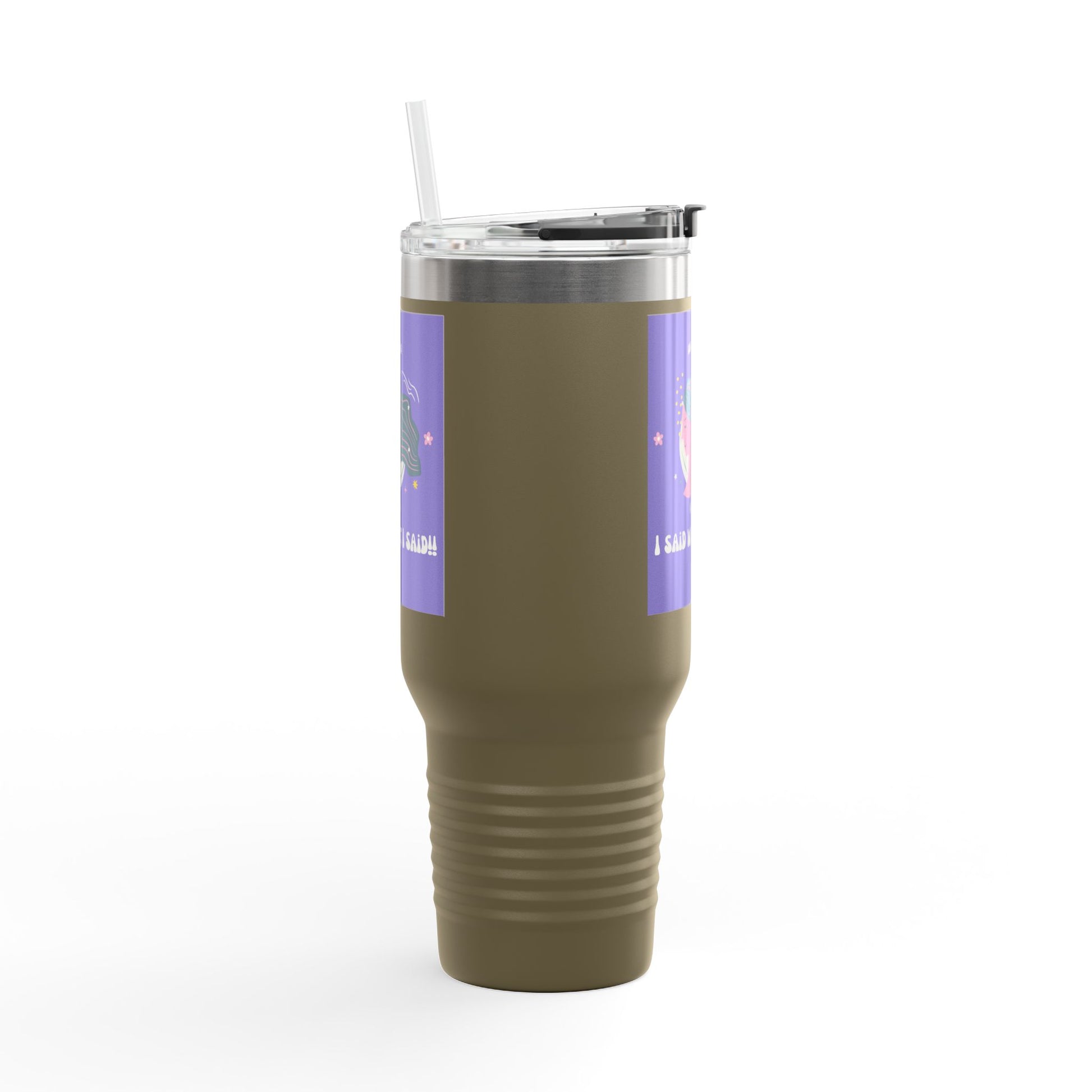Inspirational Insulated Travel Mug, 40oz - I Said What I Said, Travel Coffee Cup, Funny Travel Tumbler, Gift for Her, Motivational Drinkware