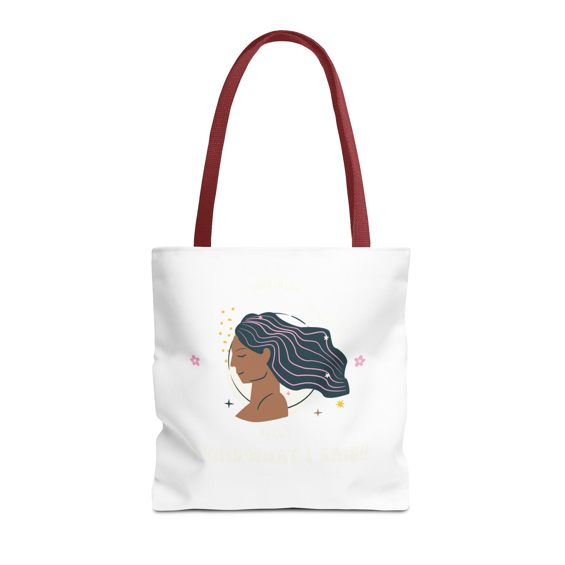 Elegant Hair-Flow Tote Bag, Reusable Shopping Tote, Gift for Her, Eco-Friendly Bag, Motivational Quote Bag, Fashion Accessories