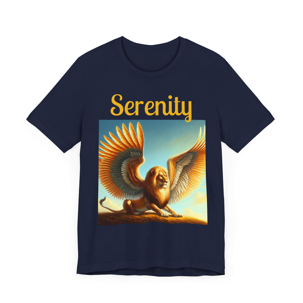 Serenity Graphic Tee, Unisex Jersey Shirt, Inspirational T-Shirt, Gift for Mindfulness, Casual Everyday Wear