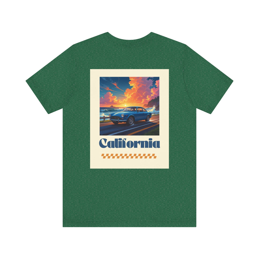 California Dreamin' Vintage Car Tee - Perfect for Road Trips, Summer Fun, Car Lovers, Beach Days, and Gift Giving