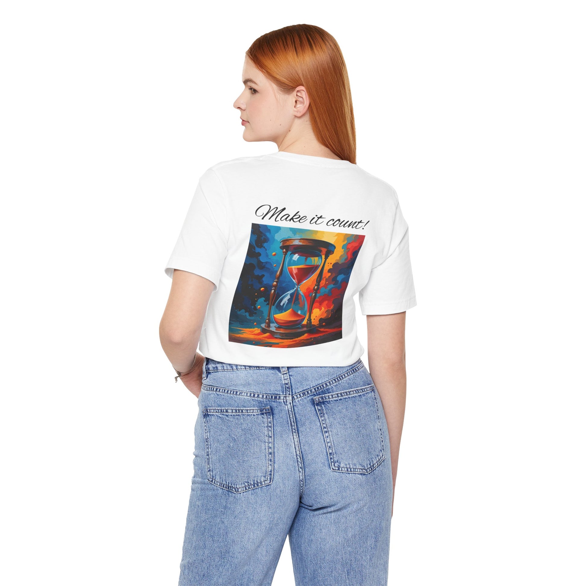 Rainbow Text 'Time is Precious' Unisex Tee, Motivational Shirt, Gift for Friends, Casual Wear, Colorful T-Shirt, Good Vibes Only