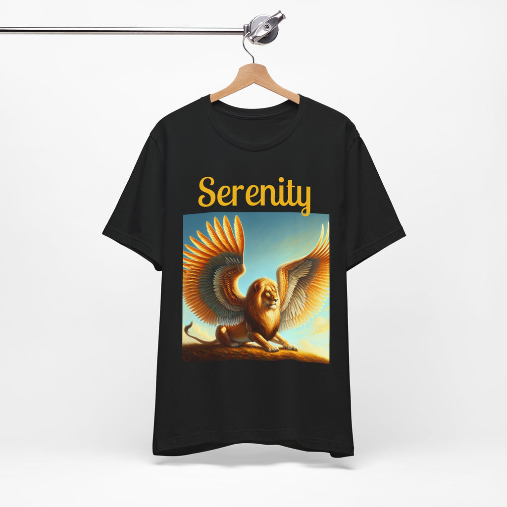 Serenity Graphic Tee, Unisex Jersey Shirt, Inspirational T-Shirt, Gift for Mindfulness, Casual Everyday Wear