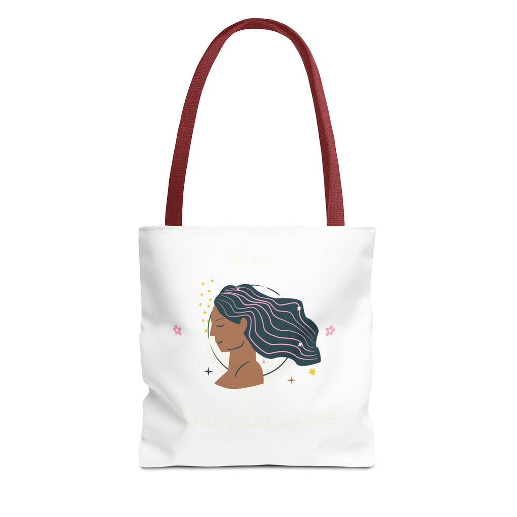 Elegant Hair-Flow Tote Bag, Reusable Shopping Tote, Gift for Her, Eco-Friendly Bag, Motivational Quote Bag, Fashion Accessories