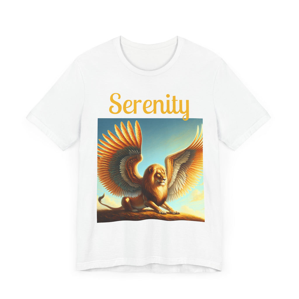Serenity Graphic Tee, Unisex Jersey Shirt, Inspirational T-Shirt, Gift for Mindfulness, Casual Everyday Wear