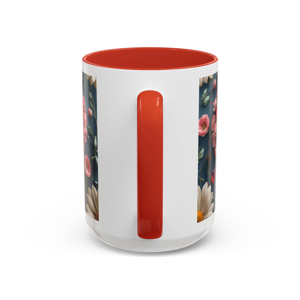 Floral Self-Love Coffee Mug, 11oz 15oz Mug, Gift for Her, Inspirational Drinkware, Self-Care Essentials