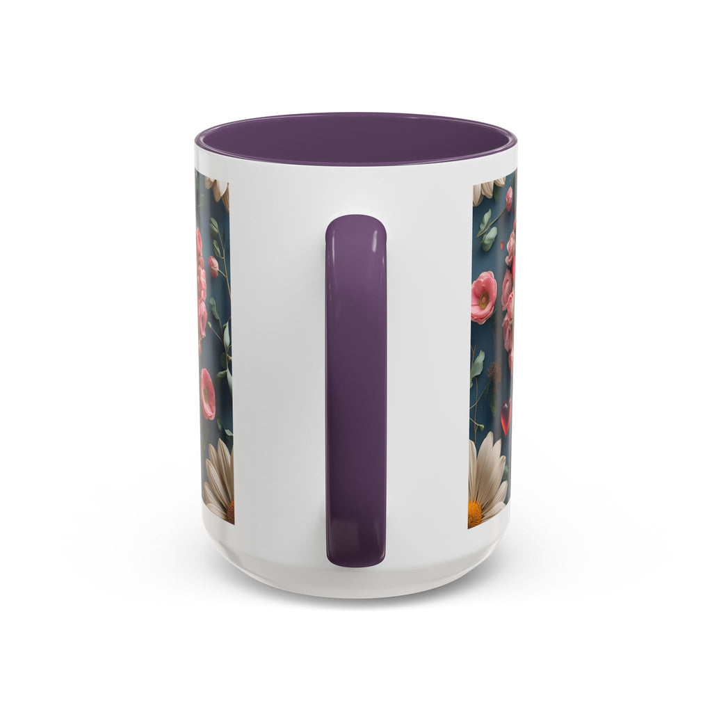 Floral Self-Love Coffee Mug, 11oz 15oz Mug, Gift for Her, Inspirational Drinkware, Self-Care Essentials