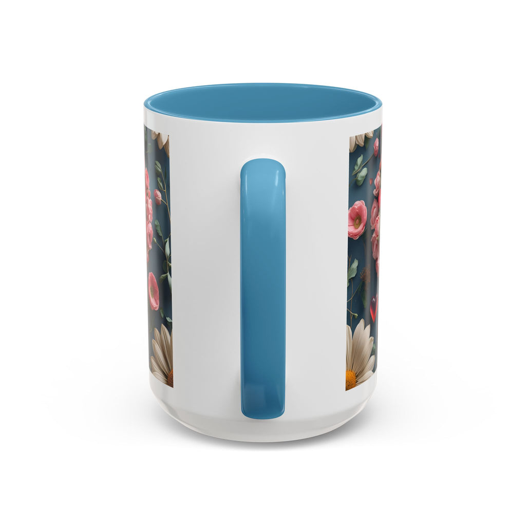 Floral Self-Love Coffee Mug, 11oz 15oz Mug, Gift for Her, Inspirational Drinkware, Self-Care Essentials