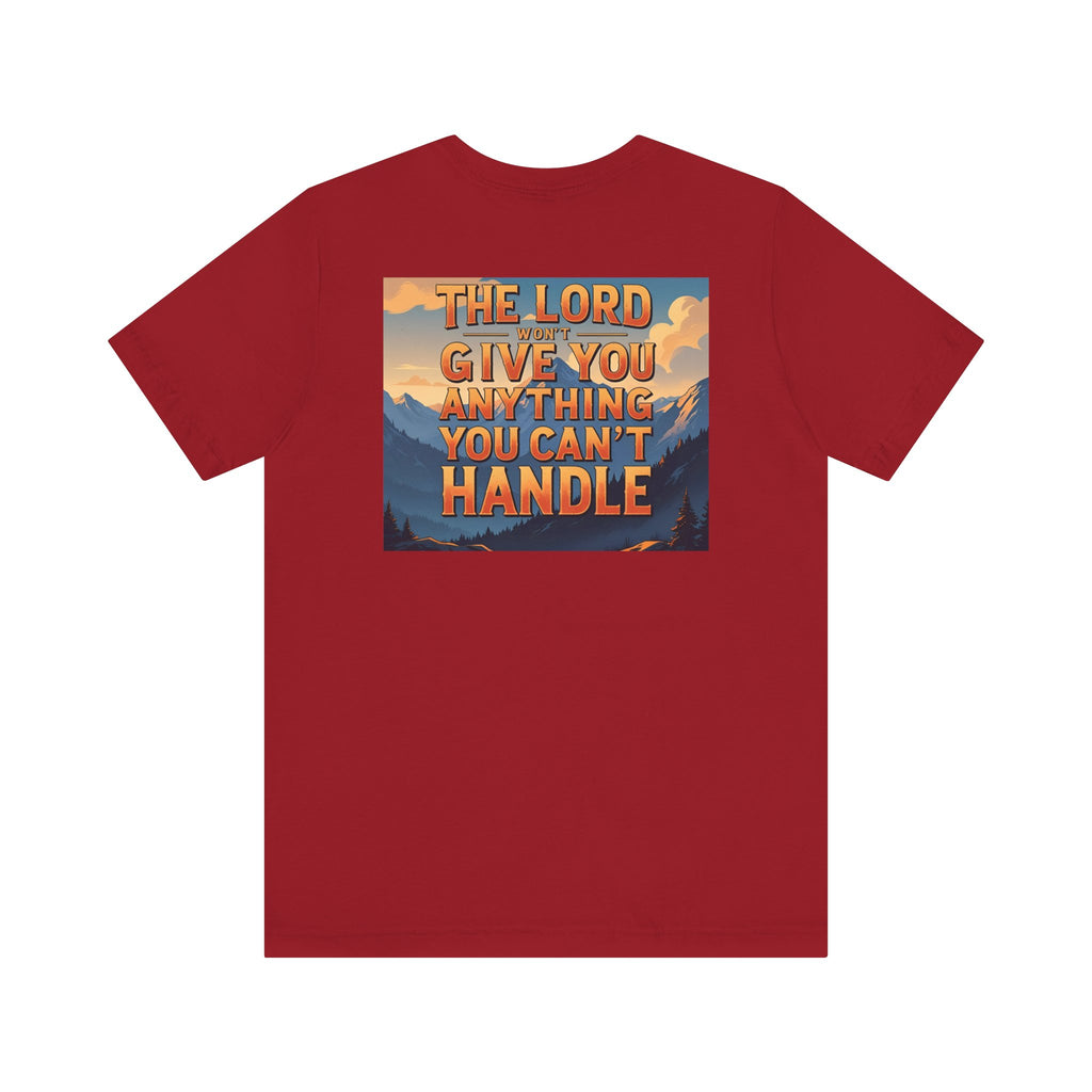 Inspirational Mountain Tee, Motivational Shirt, Faith-Based Apparel, Unisex Graphic Tee, Nature Lover Gift, Christian T-Shirt