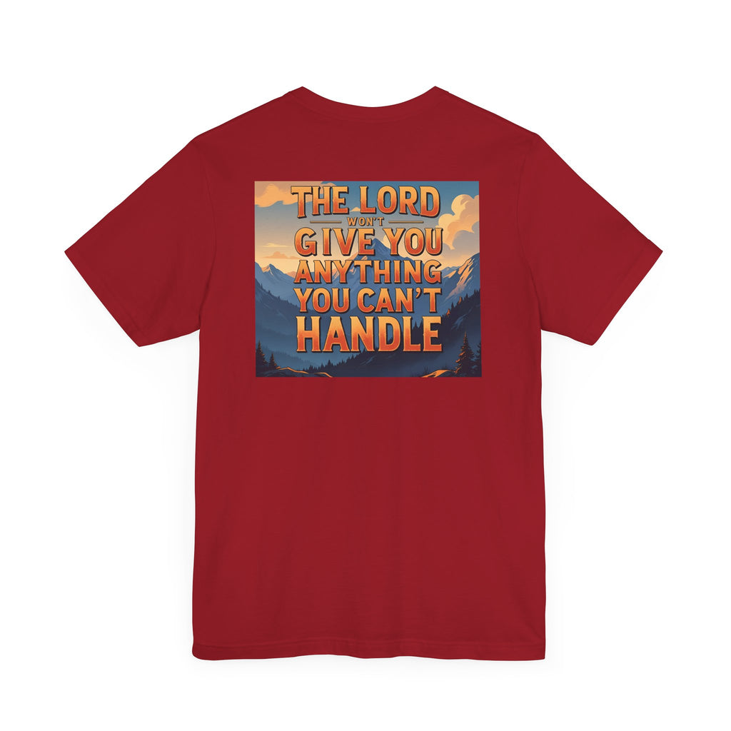 Inspirational Mountain Tee, Motivational Shirt, Faith-Based Apparel, Unisex Graphic Tee, Nature Lover Gift, Christian T-Shirt