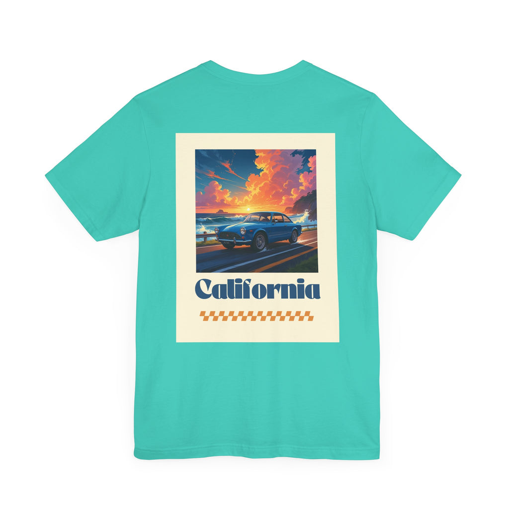 California Dreamin' Vintage Car Tee - Perfect for Road Trips, Summer Fun, Car Lovers, Beach Days, and Gift Giving